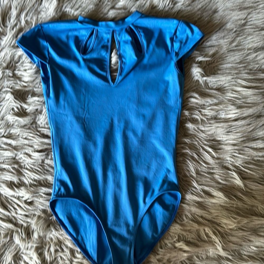 Ballet Rosa Royal Blue Keyhole Leotard, Size M